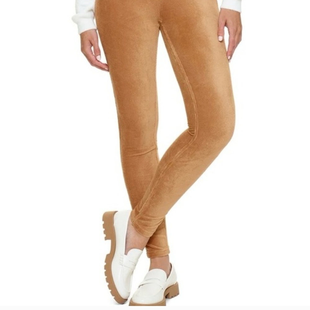 HUE Velvet Leggings in Camel